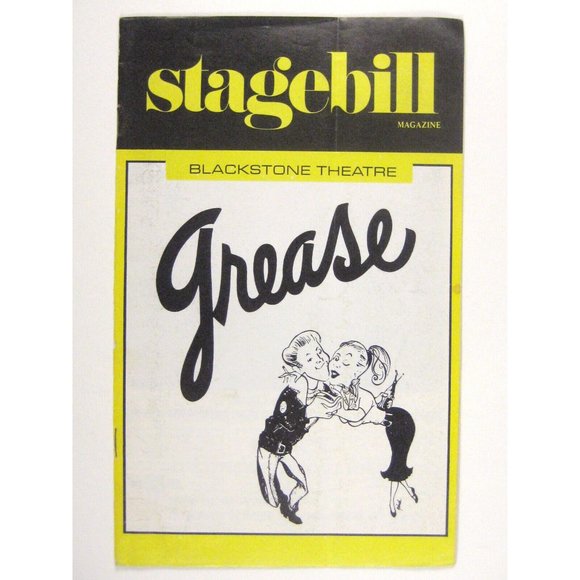 Grease Stagebill October 1973 Blackstone Theatre Judy Kaye Marilu Henner Chicago - Picture 1 of 8